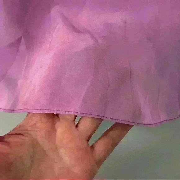 Lilly Pulitzer Silk Purple Sleeveless Blouse with Decorative Neck Size XS - Picture 3 of 10